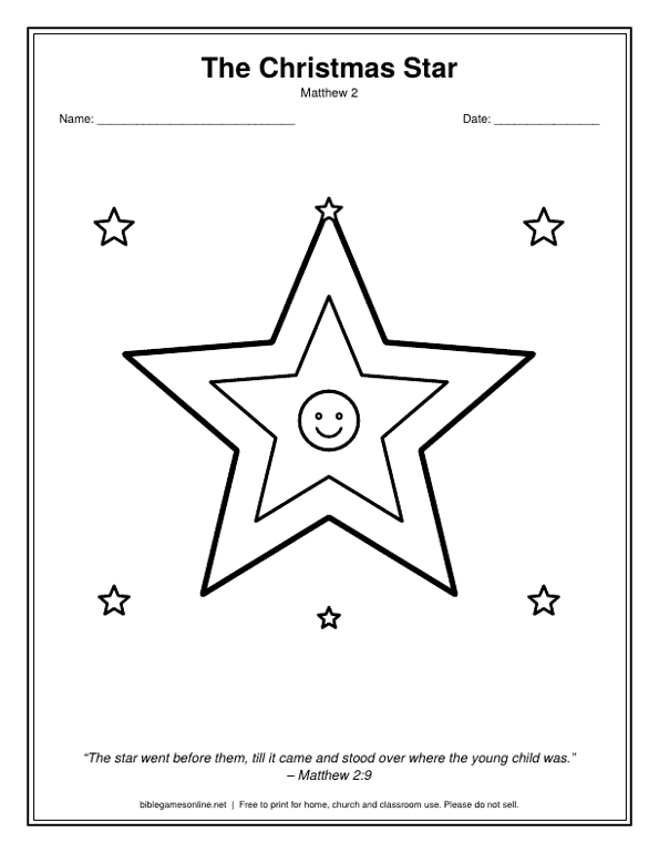 Coloring page: A large Christmas star