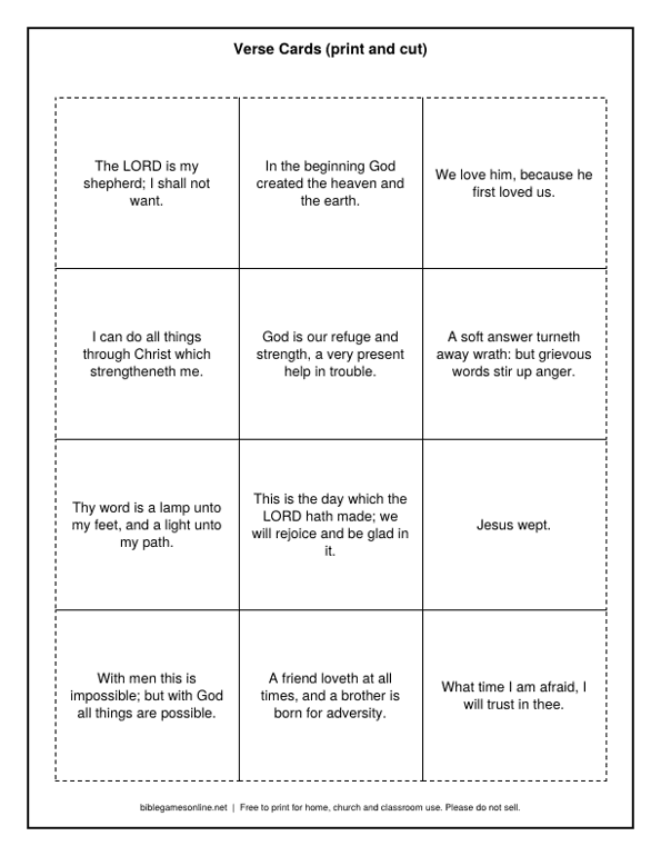 Preview of the Bible Memory Match: Verse Cards printable PDF